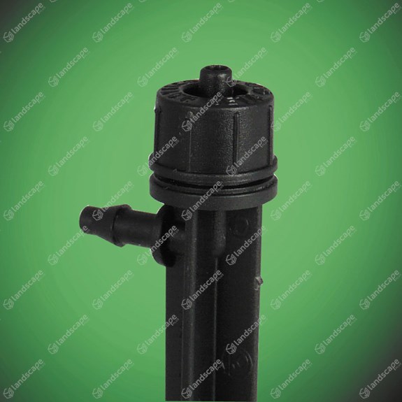 Endline pressure compensating dripper on stake